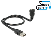 USB Kabel Delock A -> micro-B St/Bu 0.50m Shape sw USB kabelis