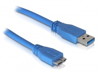 Kabel USB Delock micro USB, 3.0, M-M, 2m, blue USB kabelis