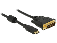HDMI Kabel Delock Mini C -> DVI(24+1) St/St 2.00m kabelis video, audio