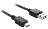 Kabel USB Delock EASY-USB, A-miniB, M-M, 5m, Black 83365 USB kabelis