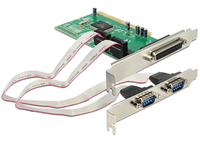 PCI Card Delock 2x D-Sub9 + 1x D-Sub25 ext karte