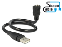 USB Kabel Delock A -> micro-B St/Bu 0.35m Shape sw USB kabelis