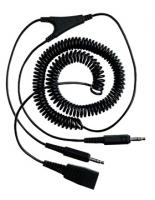 Jabra 8734-599 QD Cord to 2x 3,5mm Pin Plug Coiled, 0,5 - 2 meters kabelis, vads