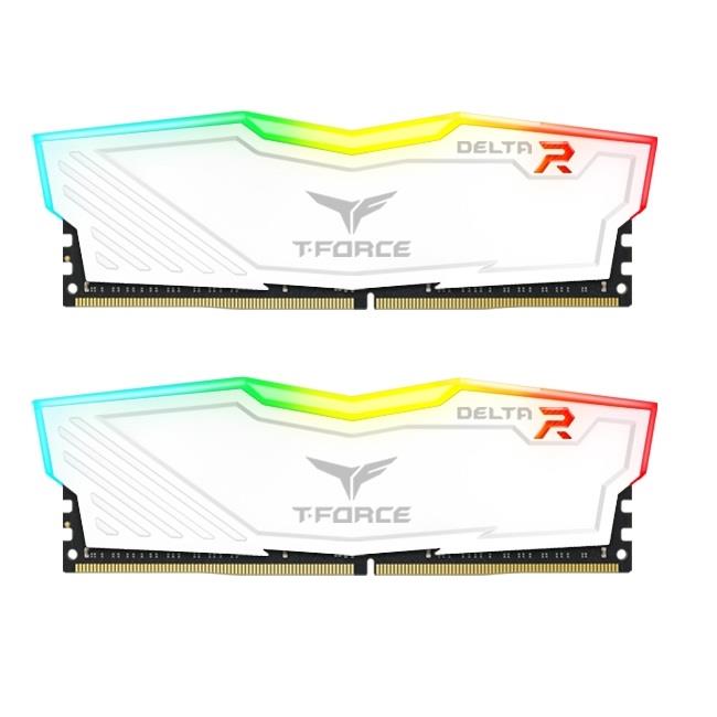 Team Group Delta RGB DDR4 16GB (2x8GB) 3200MHz CL16 1.35V White operatīvā atmiņa