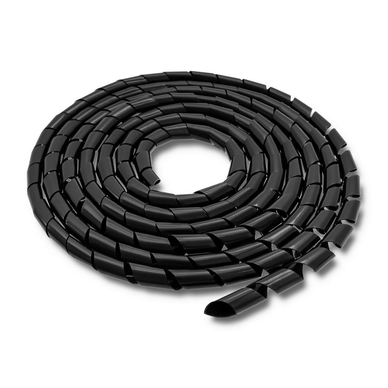 Qoltec Cable organizer 6mm | 10m | Black kabelis, vads