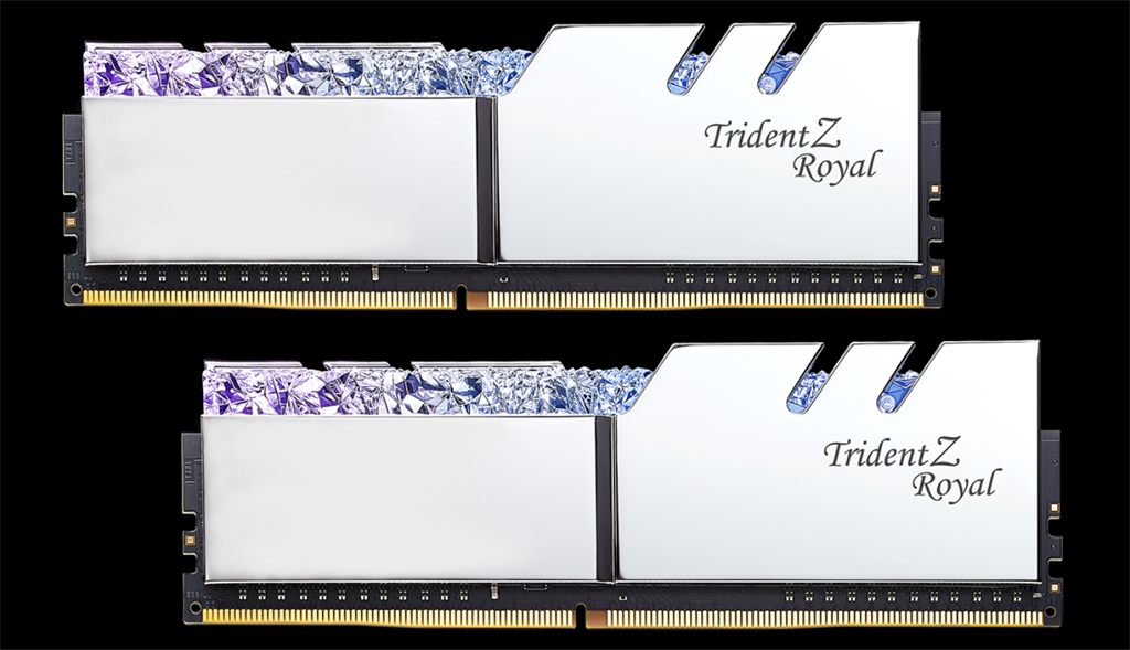 PC Memory DDR4 32GB (2x16GB) TridentZ Royal RGB DDR4 3200MHz CL16 XMP2 Silver operatīvā atmiņa