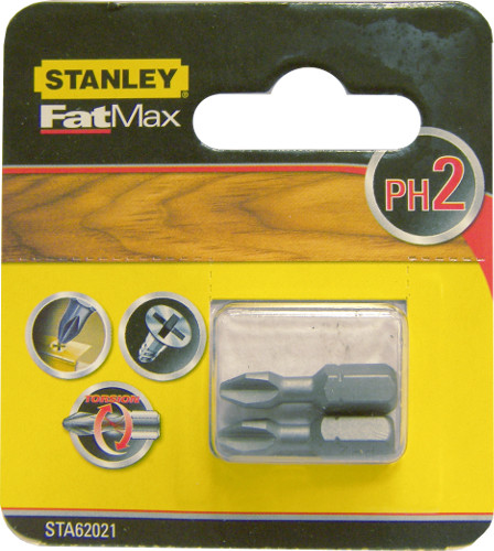 Stanley Koncowki wkretarskie PH2/25mm 2szt. - STA62021 STA62021 (5035048372203)