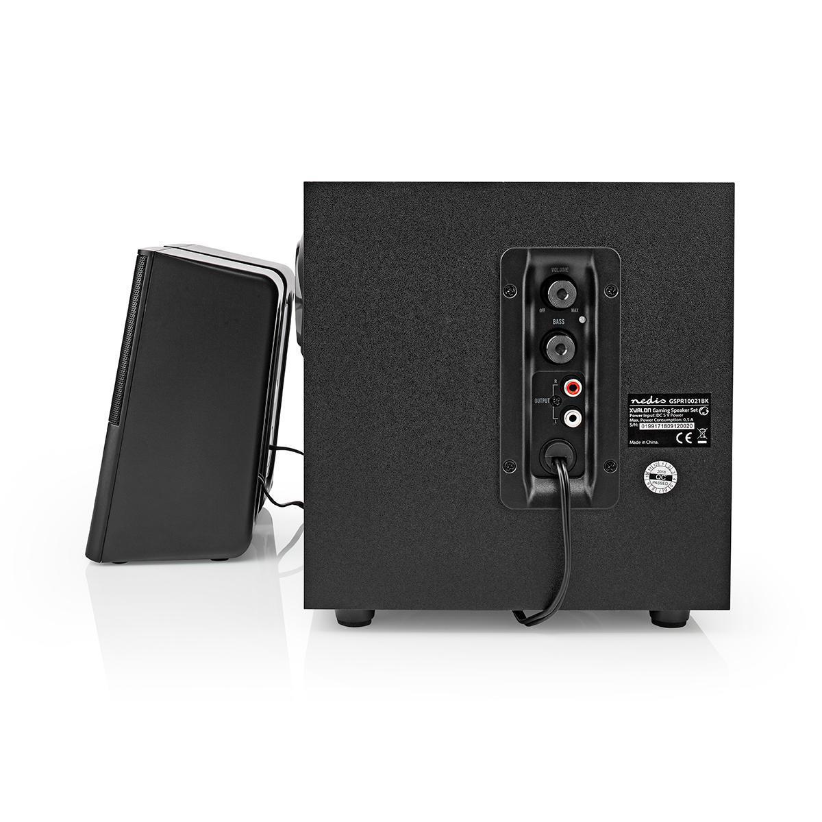Speaker Set computer nedis GSPR10021BK (2.1; black color) datoru skaļruņi