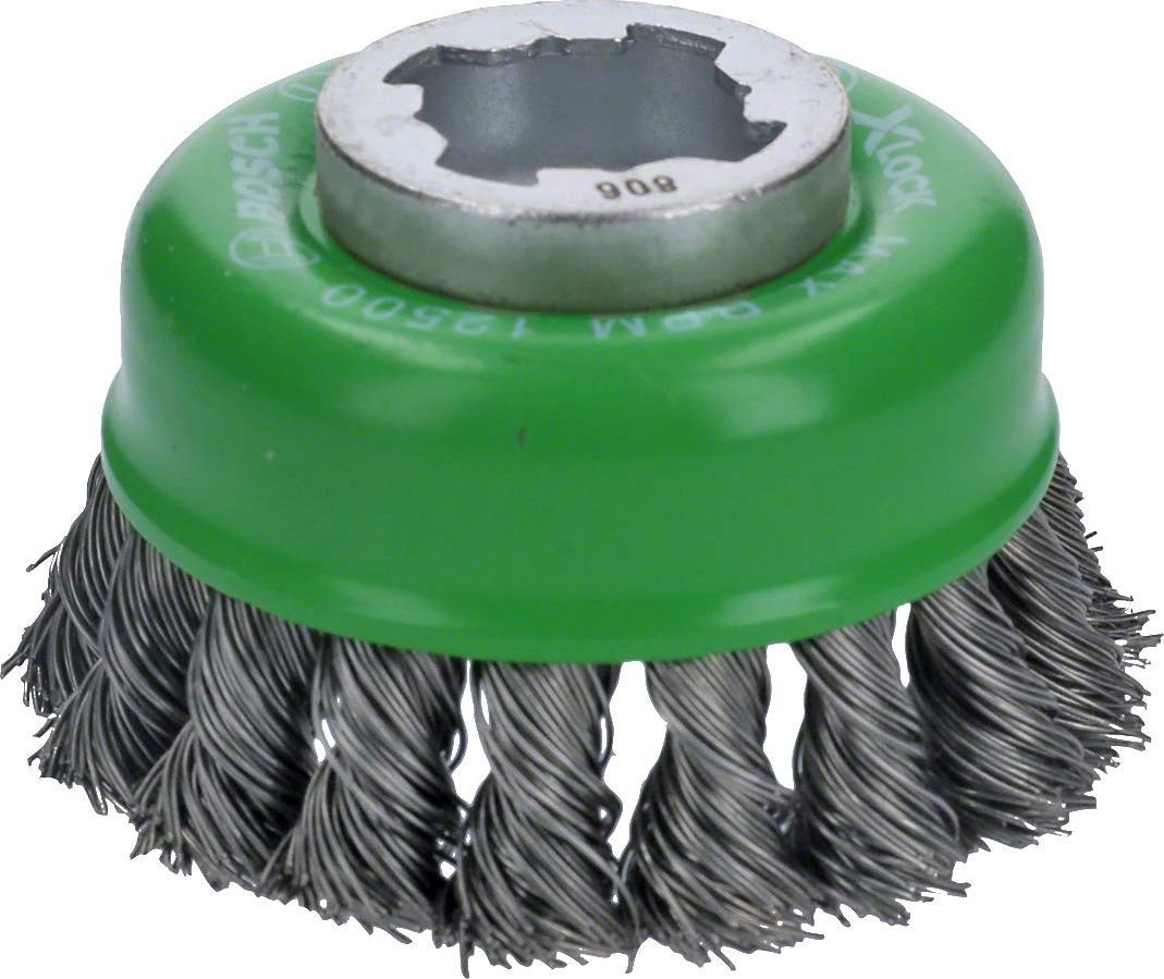 Bosch Bosch X-LOCK cup brush Heavy for Inox 75mm, knotted type (75mm diameter, 0.5 mm wire)