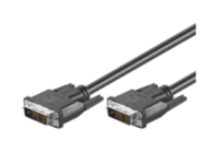 MicroConnect  DVI-D 18+1-pin 1m M-M Black Full HD 1080p, Single Link. kabelis video, audio