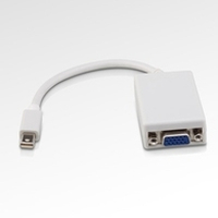 MicroConnect Mini Displayport-VGA M-F White Passive, kabelis video, audio