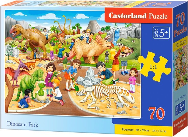 Castorland Puzzle 70 elementow - Park dinozaurow (070046) GXP-651273 (4005556070046) puzle, puzzle