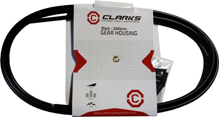 Clarks Pancerz przerzutki SP4 z teflonem 4mm x 2000mm + 4 koncowki Y2029 czarny CLA-IGOC4-2000MM (5021646005353)