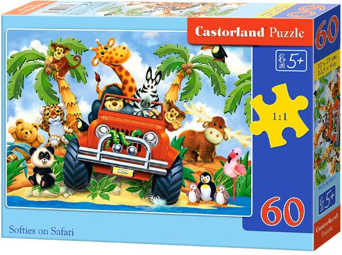 Castorland Puzzle Safari Stuffed Animals 60 pieces (06793) puzle, puzzle