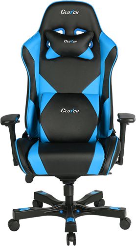 Fotel Clutch Chairz Throttle Echo Premium niebieski (THE99BBL) THE99BBL (0629050000527) datorkrēsls, spēļukrēsls