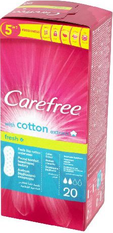 Carefree Cotton Fresh Wkladki higieniczne 1 op.-20szt 513834616 (3574660067613) kosmētika ķermenim