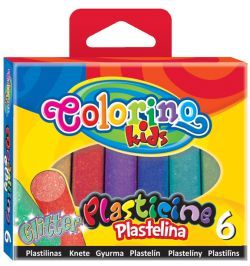 Colorino Plastelina 6 kolorow brokatowa WIKR-937383 (5907690842697) materiāli konstruktoriem