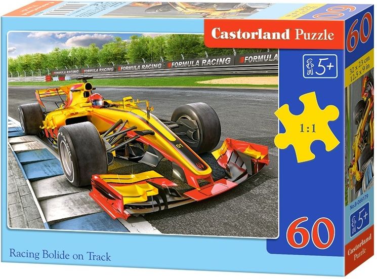 Castorland Puzzle 60 elementow - Bolid wyscigowy na torze (066179) GXP-651340 (5904438066179) puzle, puzzle