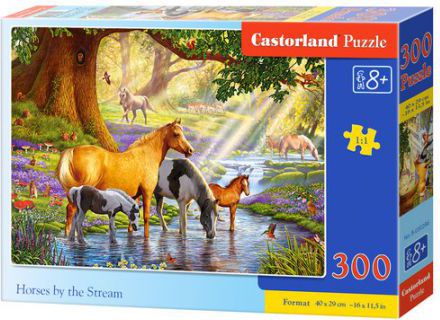 Castorland Puzzle 300 Horses by the Stream (247001) puzle, puzzle