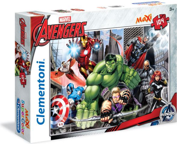 Clementoni Puzzle 104 elementow Maxi The Avengers 23688 puzle, puzzle