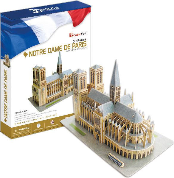 Cubicfun PUZZLE 3D Notre Dame (Swiatlo) - L173H L173H (6944588205096) puzle, puzzle