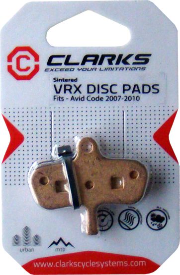 Clarks Okladziny hamulcowe AVID (Code) metaliczne spiekane CLA-VRX834C (5021646009115)