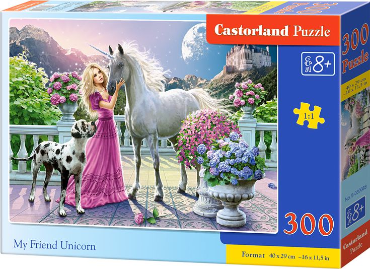 Castorland Puzzle Moj Przyjaciel Jednorozec 300 elementow (030088) 030088 (5904438030088) puzle, puzzle