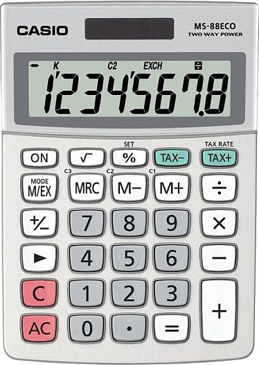 Kalkulator Casio (MS-88ECO) CAS030 (4971850185727) kalkulators