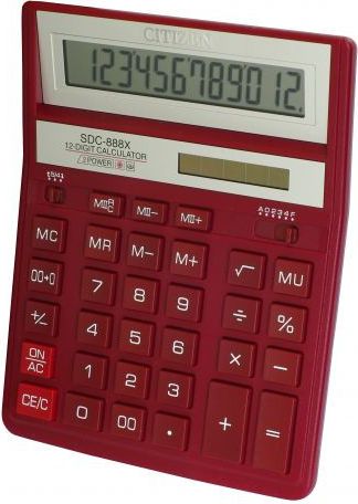 CITIZEN SDC-888XRD RED kalkulators