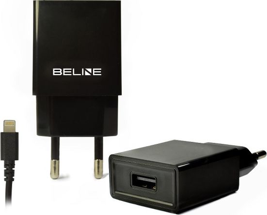 Travel charger 1x USB + lightning 1A black iekārtas lādētājs