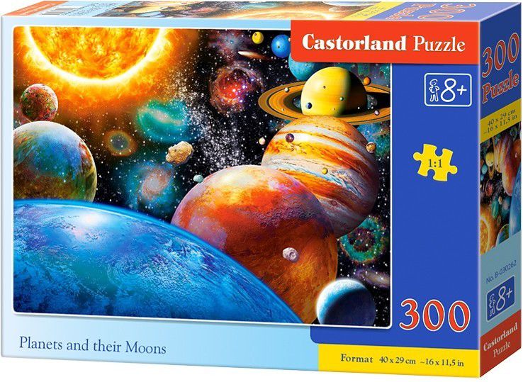 Castorland Puzzle Planets and their Moons 300 elementow (241104) GXP-598783 (5904438030262) puzle, puzzle