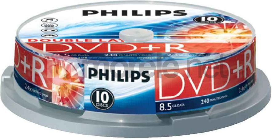 Philips DVD+R DL 8.5 GB 8x 10 sztuk (DR8S8B10F) DR8S8B10F (8712581383756) matricas