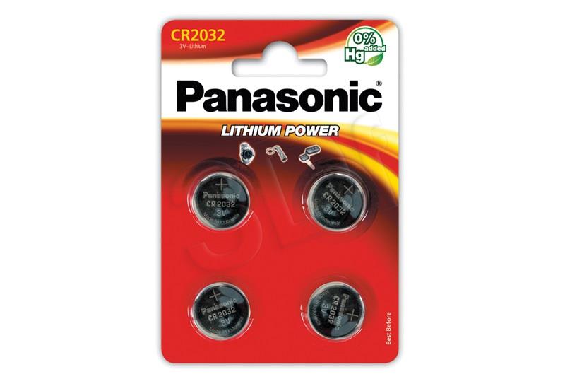 Panasonic Bateria litowa CR2032 blister 4szt. akumulators, baterija portatīvajiem datoriem