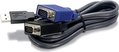 Przelacznik TRENDnet KVM Cable VGA/USB 10ft 3,1m TK-CU10 KVM komutators