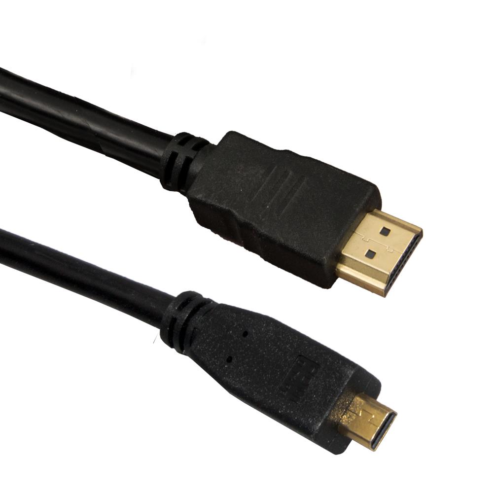 ESPERANZA EB204 CABLE MICRO HDMI-HDMI V.1.4B / 2M BLACK kabelis video, audio