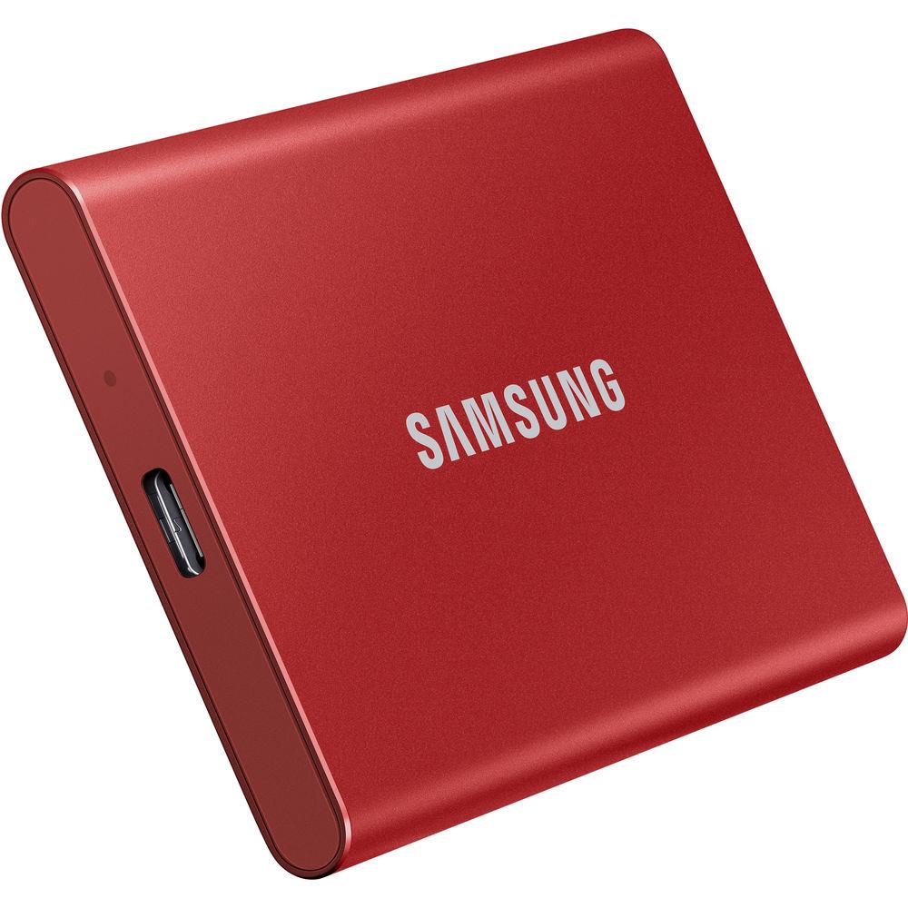 Samsung Portable SSD T7 USB 3.2 Gen2 Typ-C 2TB metallic red Ārējais cietais disks