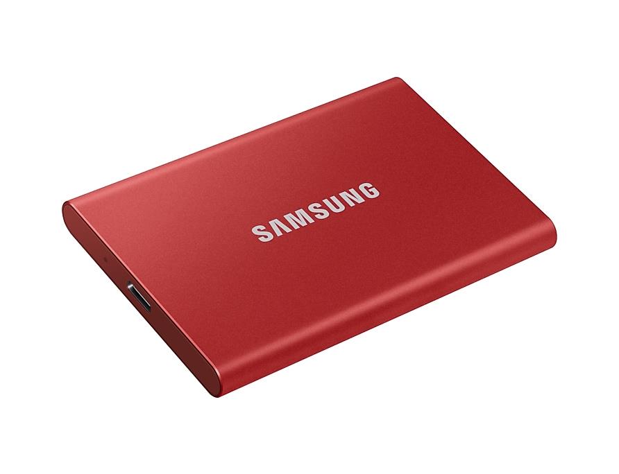 Samsung Portable 500GB SSD T7 USB3.2 Gen.2 Mettalic Red SSD disks