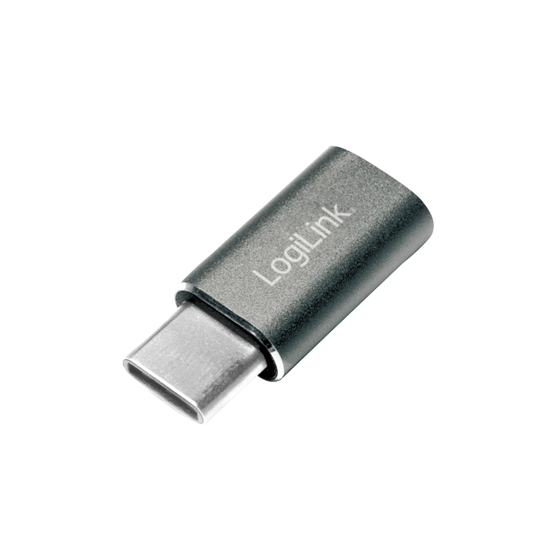 LOGILINK - USB-C adapter to Micro USB female, silver