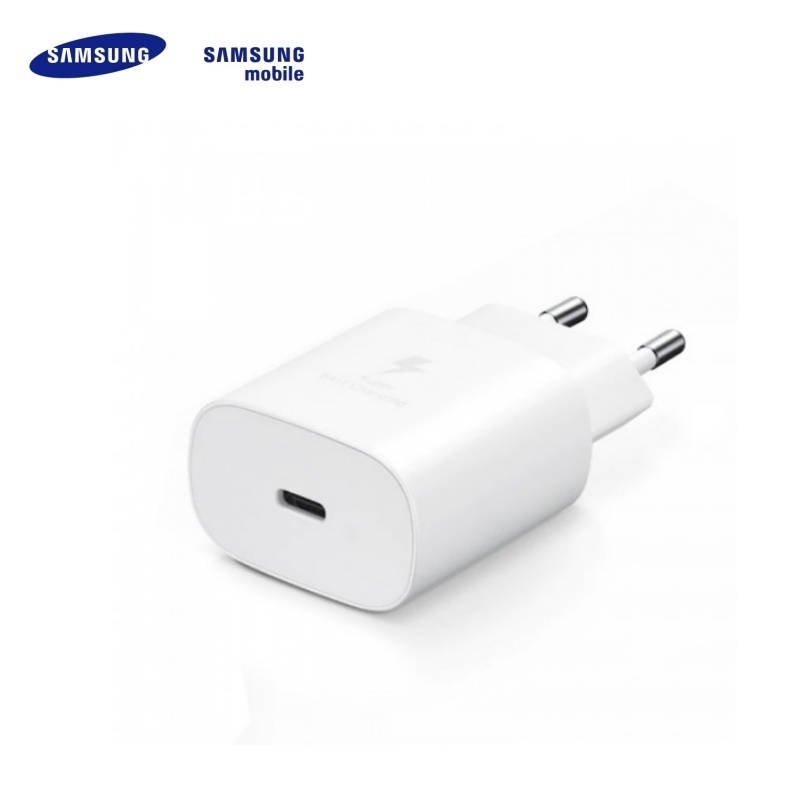 Samsung EP-TA800EWE Adaptīvs 25W Super ātrs tīkla adapteris-lādētājs USB-C 2A Balts (OEM) iekārtas lādētājs