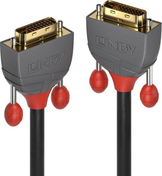 Lindy DVI-D Dual Link Kabel Anthra Line 5m kabelis, vads