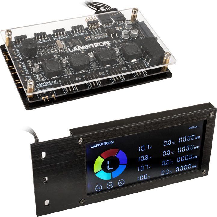 Lamptron Kontroler wentylatorow SM436 PCI RGB (LAMP-SM436BS LULS-321 (6900628404089) aksesuārs datorkorpusiem