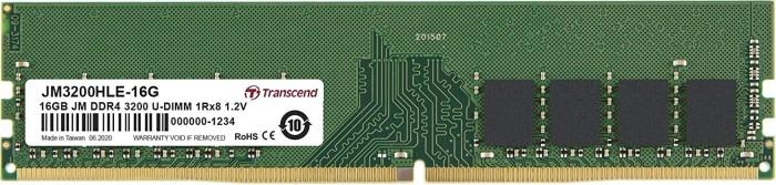 TRANSCEND JM 16GB DDR4 3200Mhz U-DIMM operatīvā atmiņa