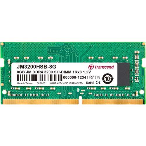 Transcend JetRam, SO DDR4  8GB PC 3200 CL22 JM3200HSB-8G operatīvā atmiņa