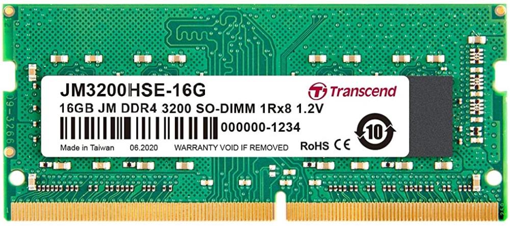 Transcend 16GB JM DDR4 3200Mhz SO-DIMM operatīvā atmiņa