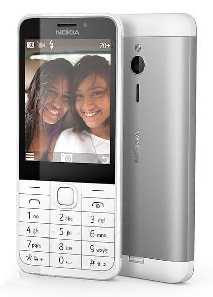 Nokia 230 Bialo-Srebrny (DualSIM) Mobilais Telefons