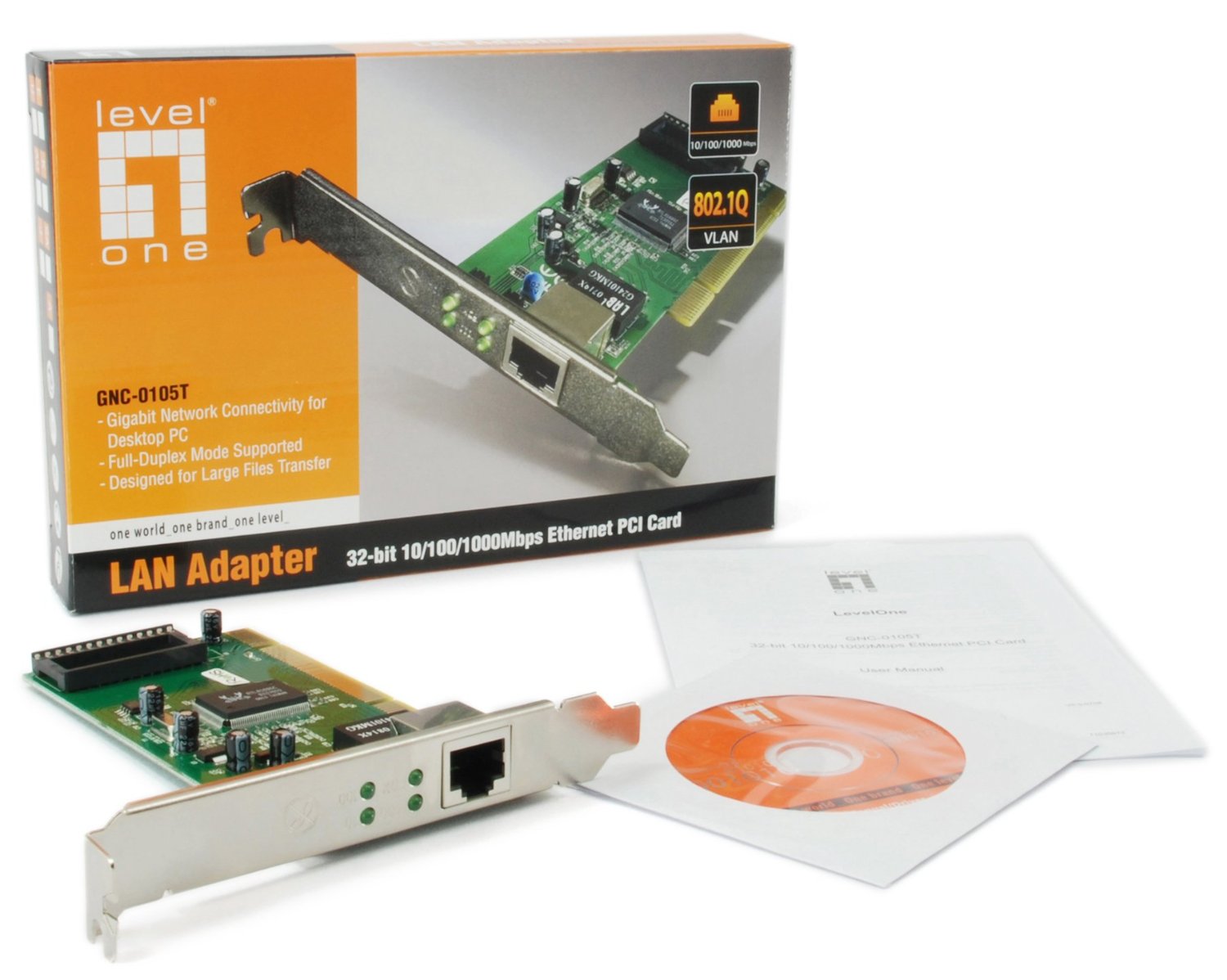 Level One greenC-0105T 1Gbit/RJ45/PCI tīkla karte