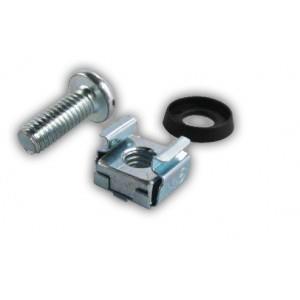 Intellinet M6 Cage Nut Set (screw, sp-nut, washer) 4 units, grey Serveru aksesuāri