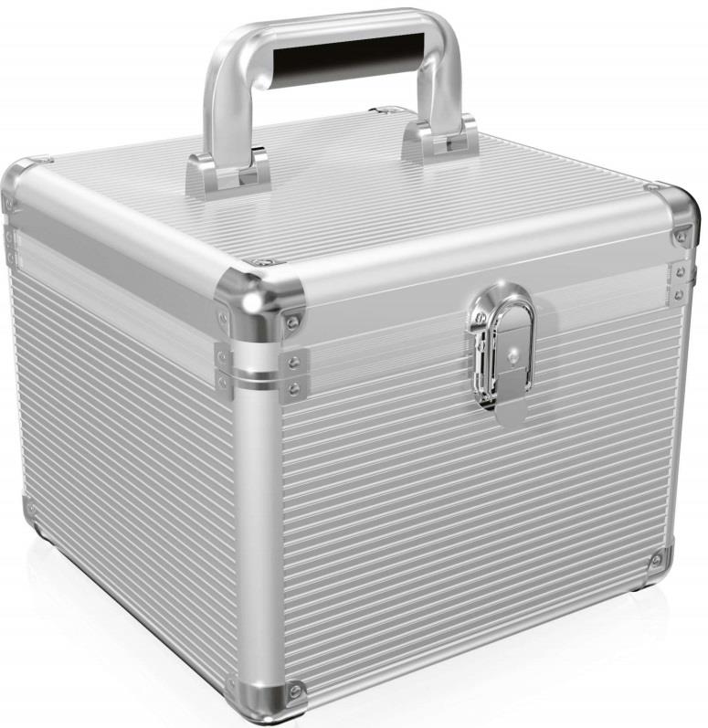 Icy Box Aluminium suitcase for 2.5'' and 3.5'' HDDs, Silver piederumi cietajiem diskiem HDD