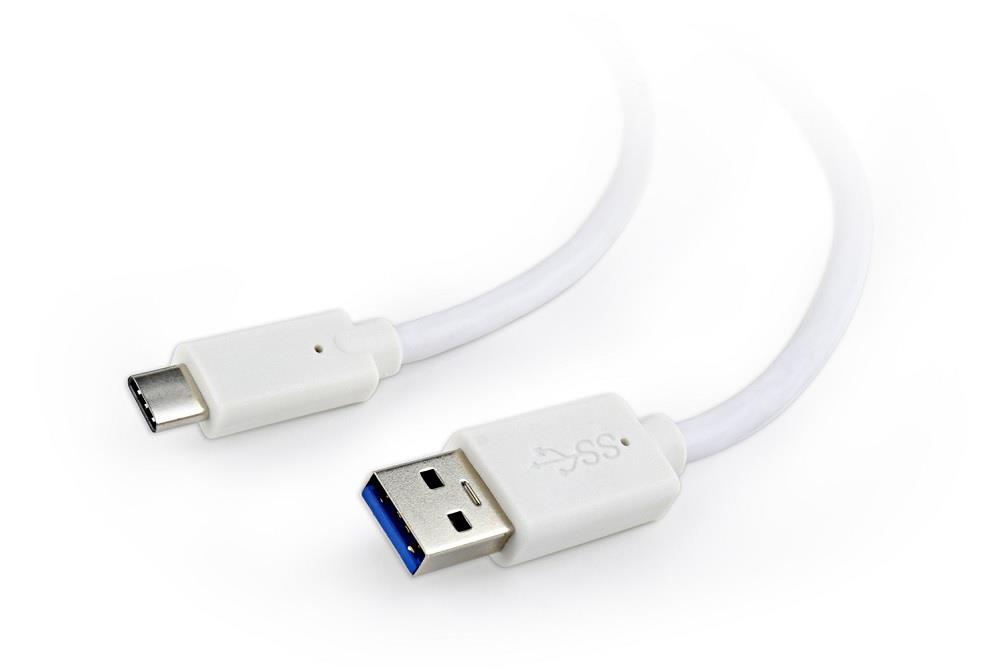 Gembird USB 3.0 cable to type-C (AM/CM), 1m, white USB kabelis