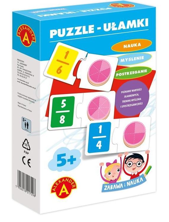 Alexander Puzzle Ulamki - Zabawa i Nauka 5906018018448 (5906018018448) galda spēle